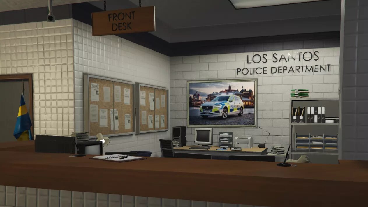 Police department tycoon mod. Полицейский участок интерьер. Интерьер полицейского участка США. Полицейский участок мша. Полицейский участок США.