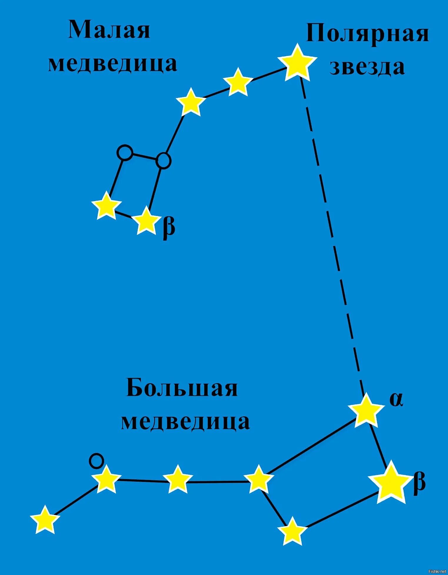 Большая и малая медведица полярная звезда. Большая медведица и полярная звезда на небе. Ковш большой и малой медведицы. Малая медведица и полярная звезда. Созвездие полярная.