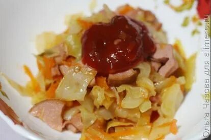 Бигус из квашеной капусты с сосисками