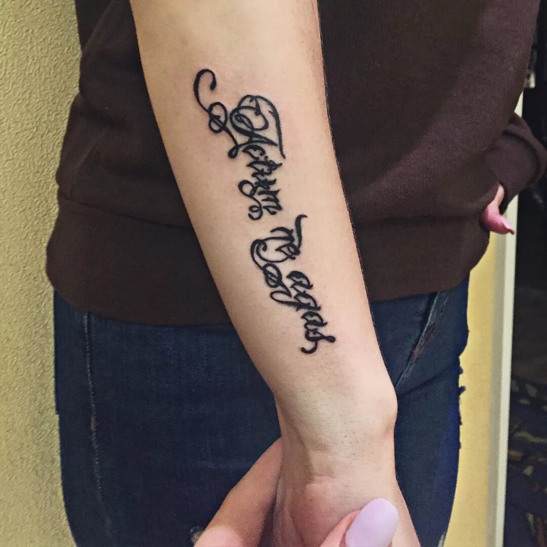 Pin on Tattoos Writing tattoos, Forearm tattoo quotes, Forearm tattoo women