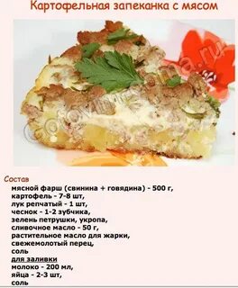 Технологическая карта запеканки с мясом
