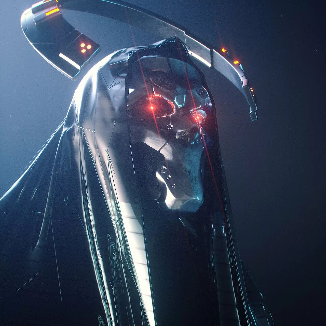 Reaper cyberpunk. Киберпанк демон. Жнец киберпанк. Киберпанк коса. Reaper cyberpunk.