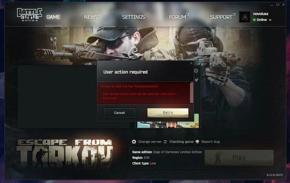 Unable to ssl connection тарков. Ваша учётная запись заблокирована escape from tarkov. unable to load servers..