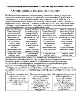 Программы стажировки на рабочем месте по профессиям