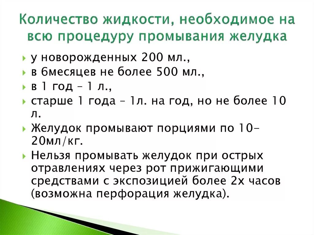 Показания к промыванию желудка. Количество раствора необходимое для проведения промывания желудка. Объем воды необходимый для промывания желудка взрослому.