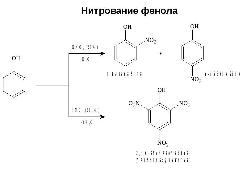 Нитрование фенола реакция