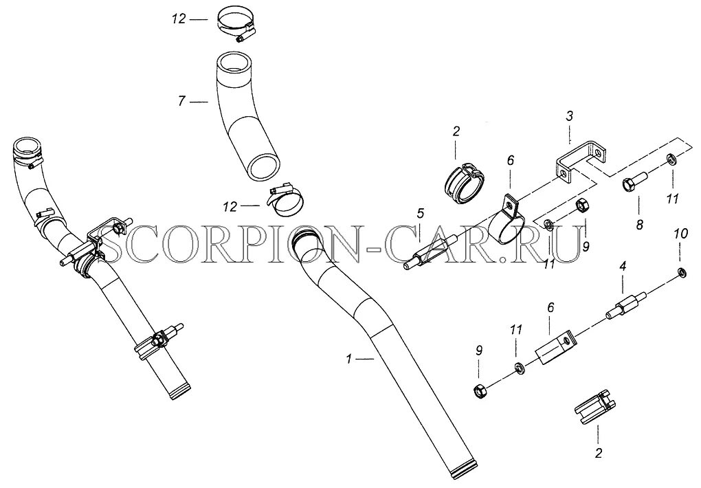 Гофра камаз 5490. Трубки охлаждающей жидкости КАМАЗ 5490. Система охлаждения двигателя КАМАЗ 5490. Трубка системы охлаждения КАМАЗ 5490. Опорная труба фильтра КАМАЗ 5490.