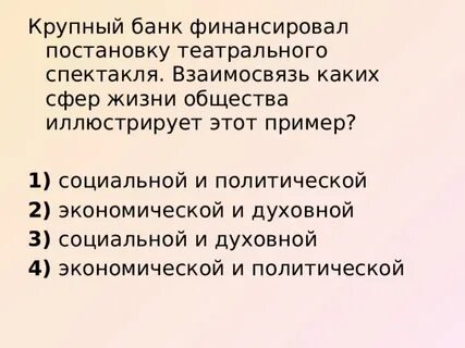 Коммерческие банки финансировал постановку оперы