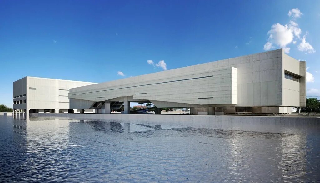Cais. Выставочный центр cais das artes. паулу мендес да роша архитектура. паулу мендес да роша проекты. брутализм бразилия.