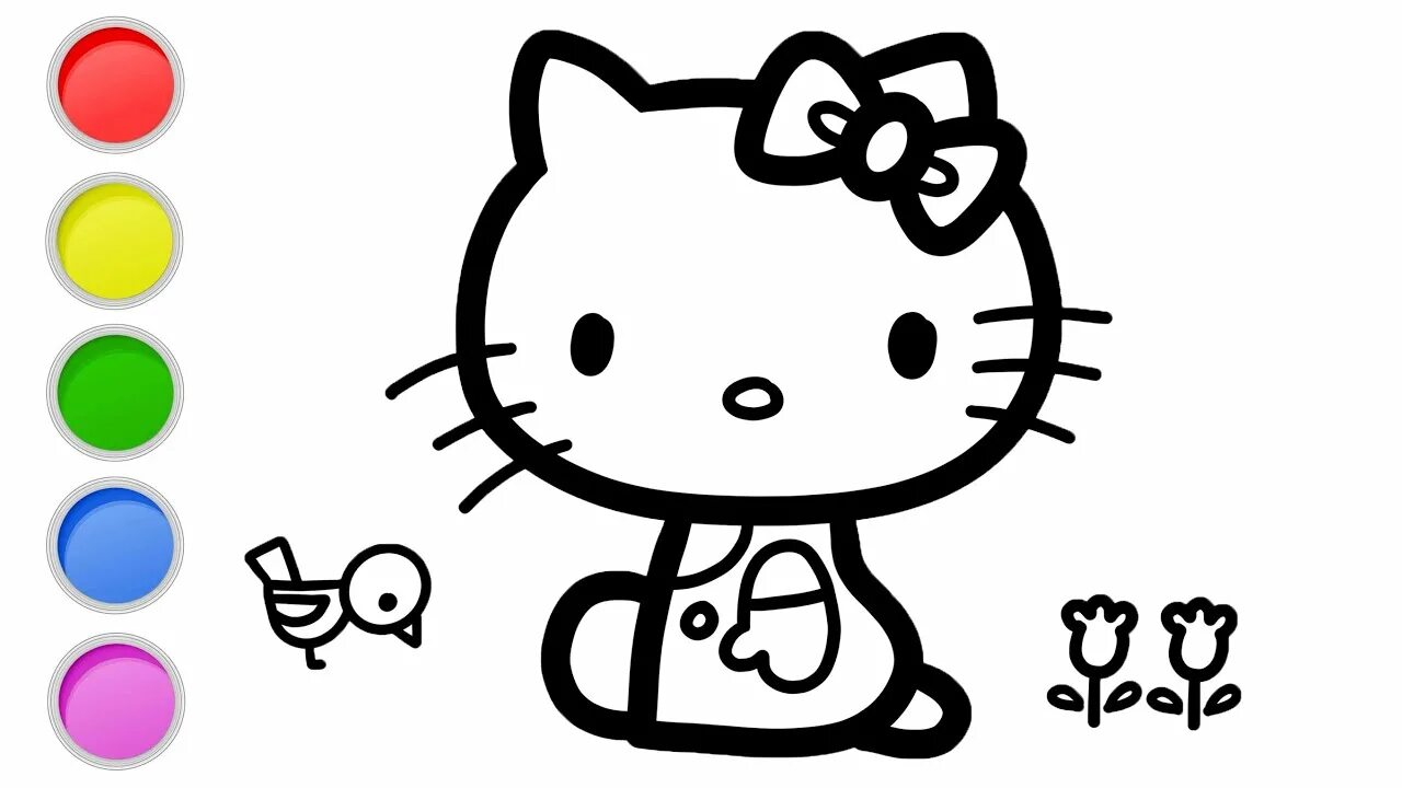Включи как рисовать hello. Хеллоу китти в паинте. китти рисунок красками. краска hello kitty. рисунок хеллоу китти в паинте.