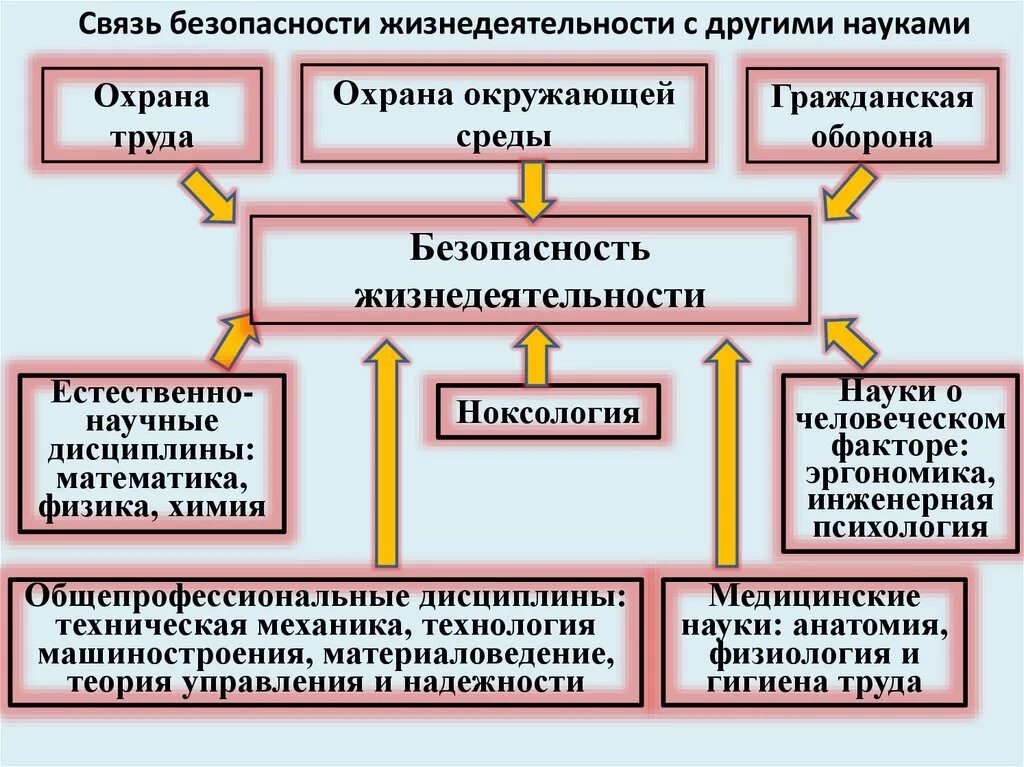 Связь БЖД С другими науками. Безопасность жизнедеятельности. Взаимосвязь безопасности жизнедеятельности с другими науками. Взаимосвязь БЖД С другими науками.