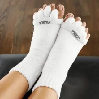 Feet in white socks