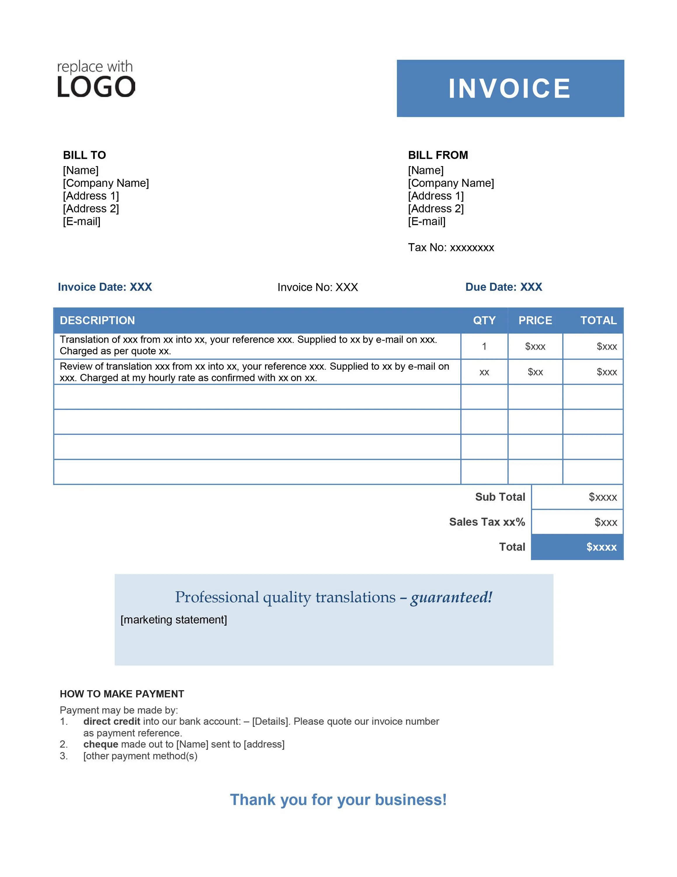 Billing email