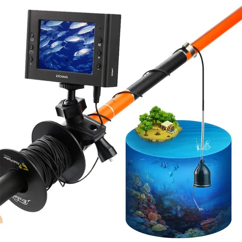 Подводная удочка камера. Подводная камера для рыбалки ice fishing fish finder 1000 tvl 4.3. подводная камера для рыбалки, рыболовная камера 1000 твл,. erchang камера для рыбалки. камера для зимней рыбалки erchang.