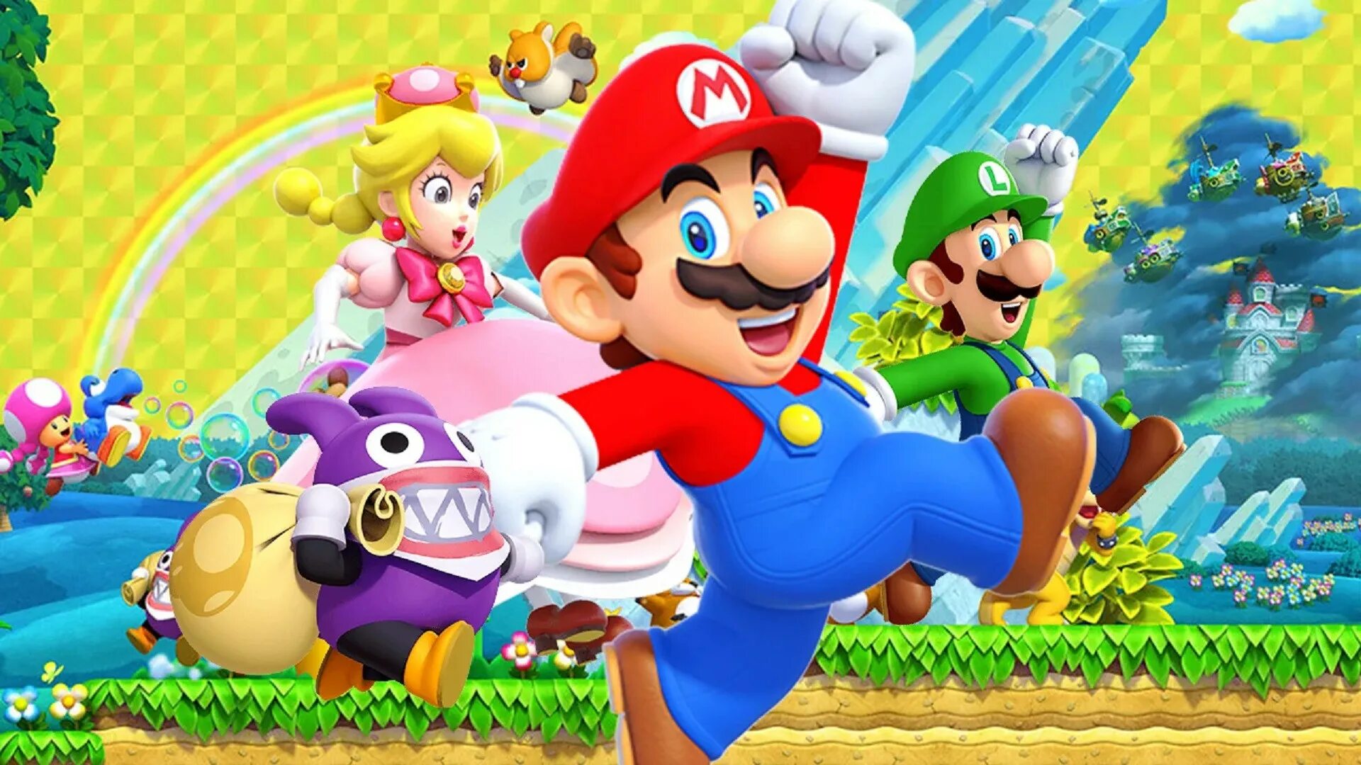 Игра New super Mario Bros. U Deluxe. Super Mario Wii u. Грибное королевство Марио. Марио Нинтендо.