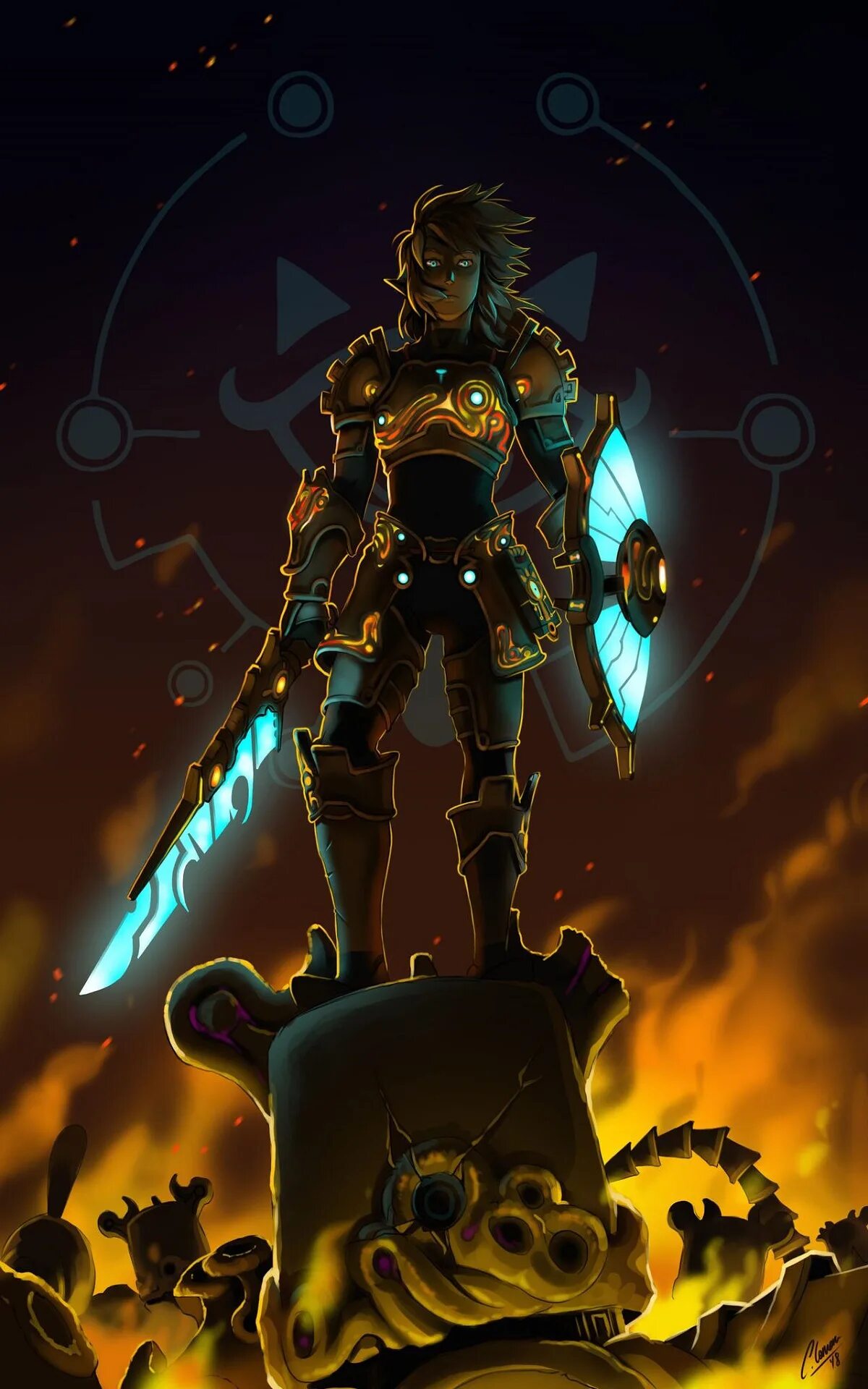 Zelda страж. Легенда о Зельде Breath of the Wild. Страж охотник Зельда. Zelda Breath of the Wild Страж. Zelda Breath of the Wild линк арт.