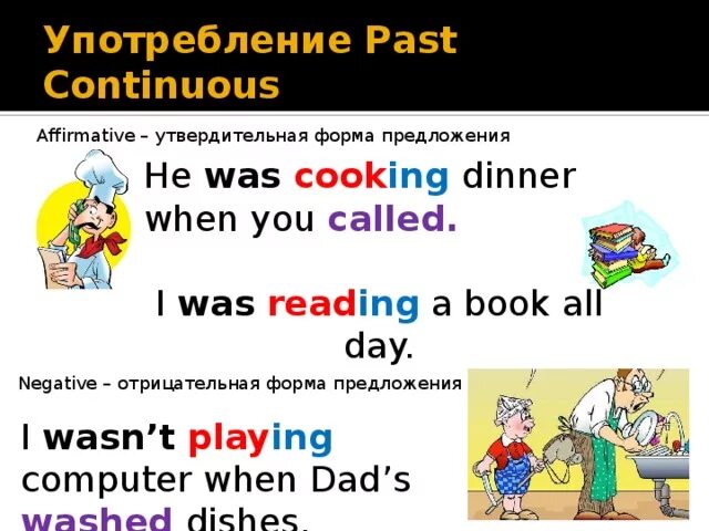 Past Continuous - Английский язык - Презентации - 7 класс