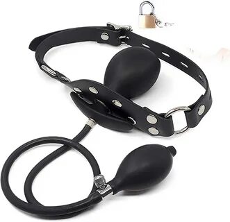 Amazon.com: Leather Bondage Inflatable Strap-on Mouth Gag Masks - Faux Leat...