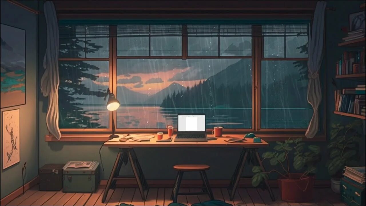 Raining in the afternoon. Raining in the afternoon