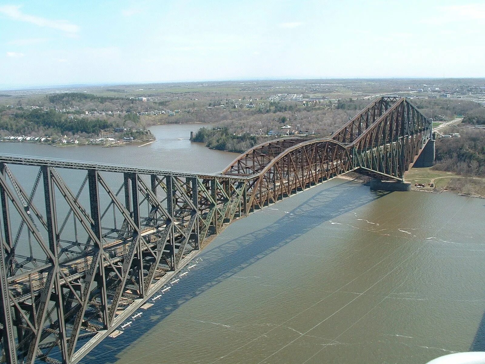 Квебекский мост в Канаде. Мост через реку Святого Лаврентия в Канаде. Мост в Квебеке. Мост в Квебеке, Канада,.