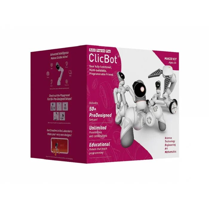 Clicbot. Модульный робот. clicbot robot. clicbot maker kit. clicbot 2 набор.