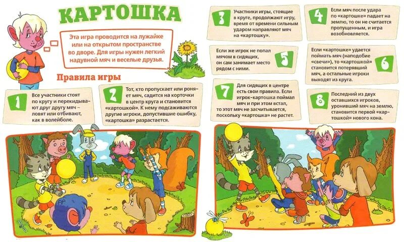 Игра картошка с мячом