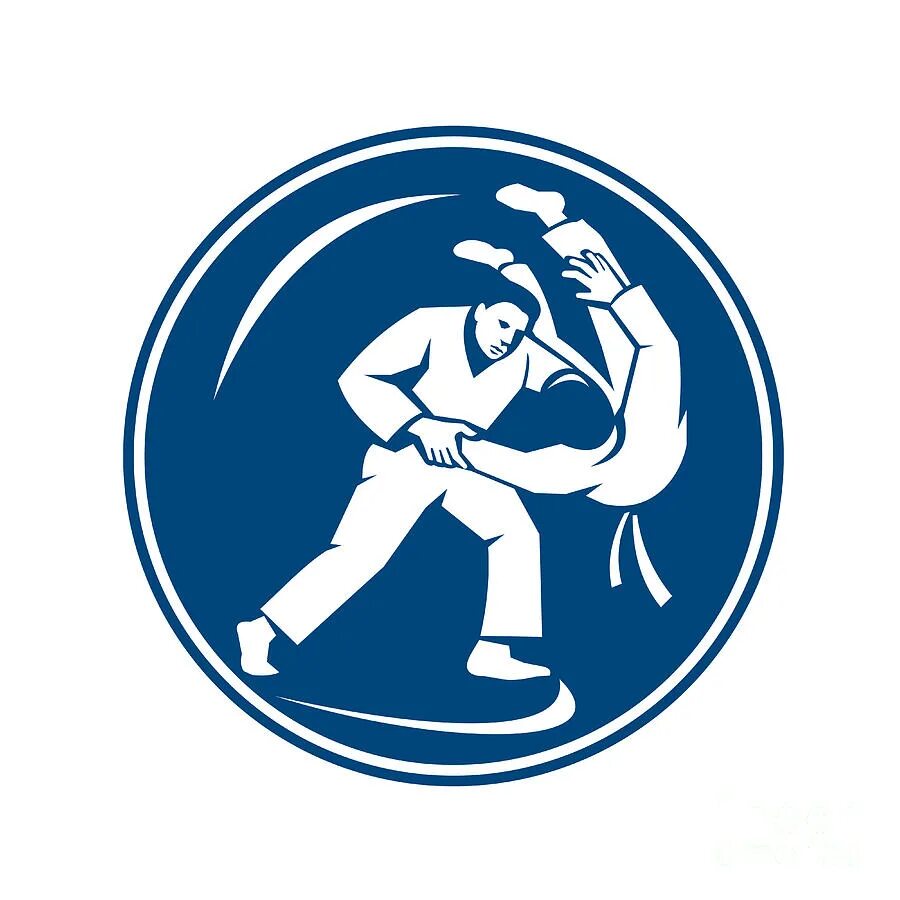 значок по дзюдо.