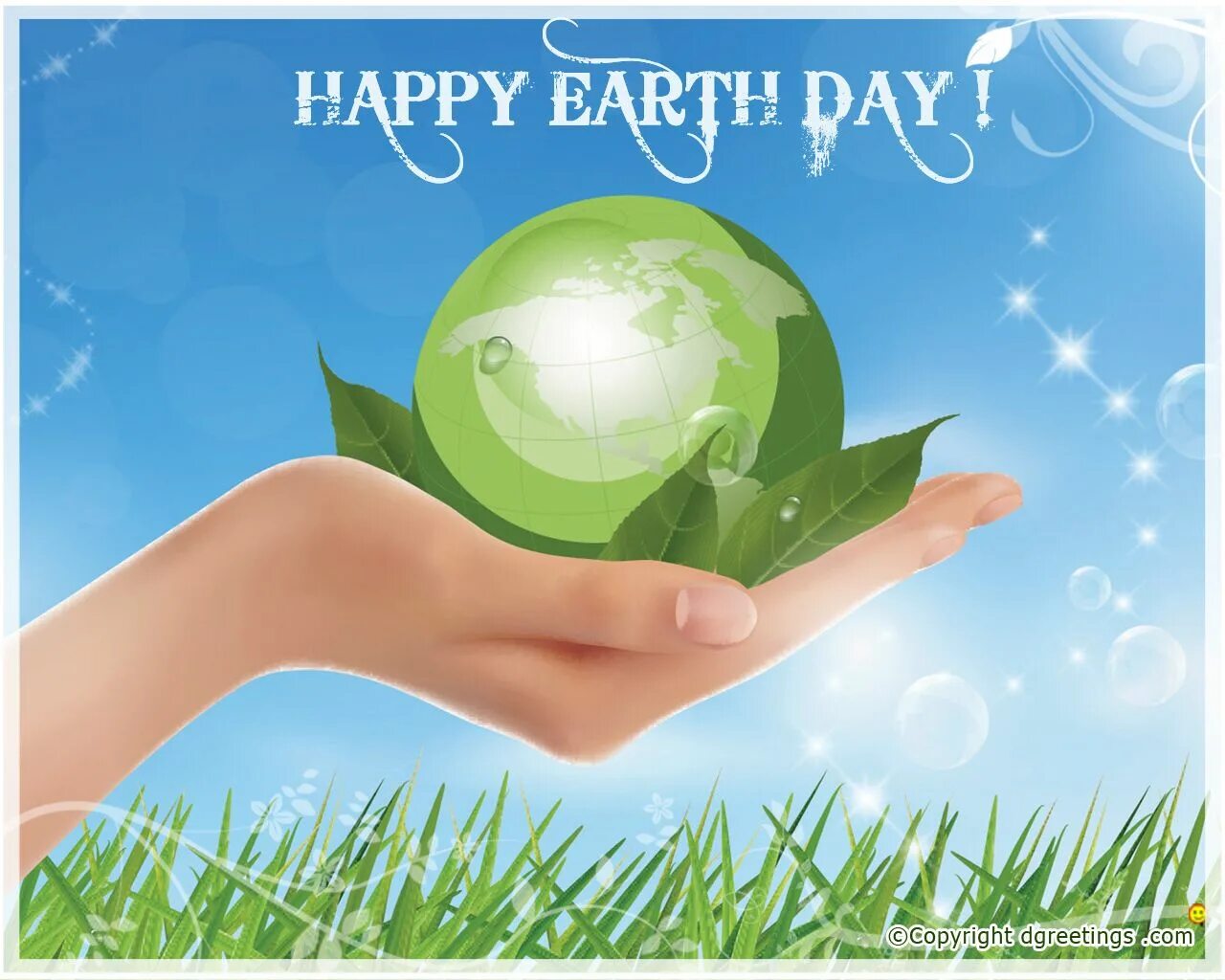 Happy earth. Happy earth day. happy earth 1. зеленый шар-карта в руке.
