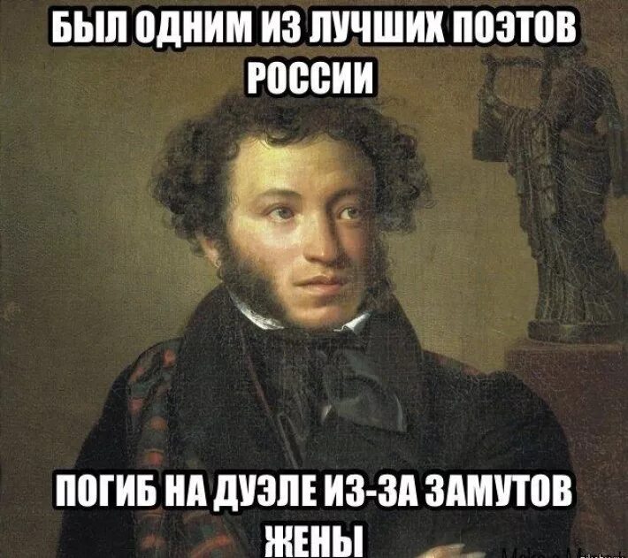 Жалко пушкина. Во всем виноваты бабы. Связался с женщиной. Пушкин мемы. Прикол связался с бабой.