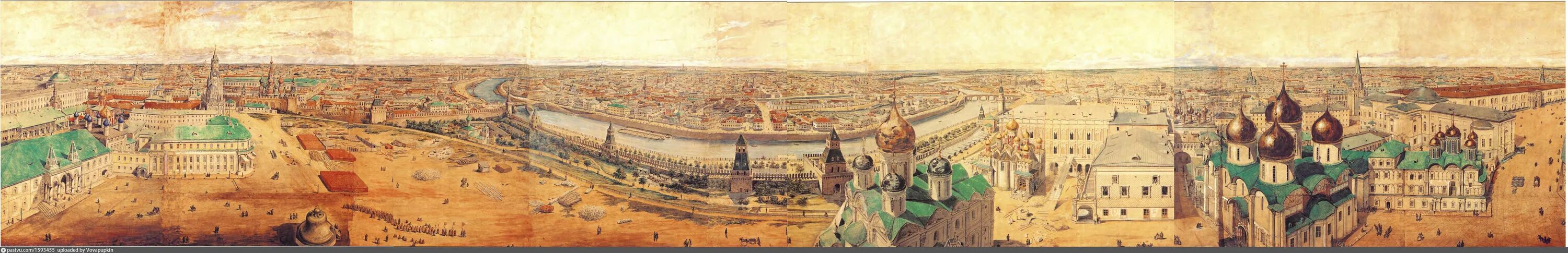 Колокольня Ивана Великого панорама. Круговая панорама с колокольни Ивана Великого. Серов панорама Кремля.
