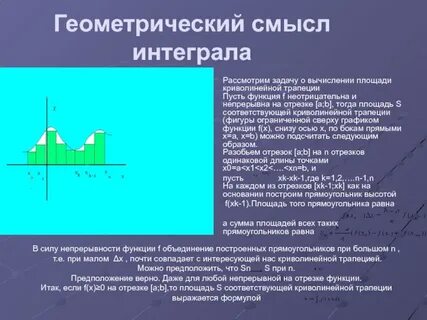Геометрический смысл 2 интеграла