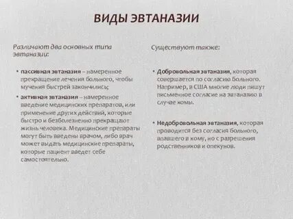 Активная эвтаназия отличается от пассивной