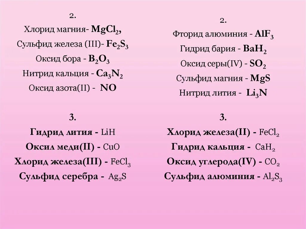 Составить химическую формулу вещества хлорида калия. Хлорид магния формула. Сульфид магния. Сульфид железа(III). Степень окисления магния.