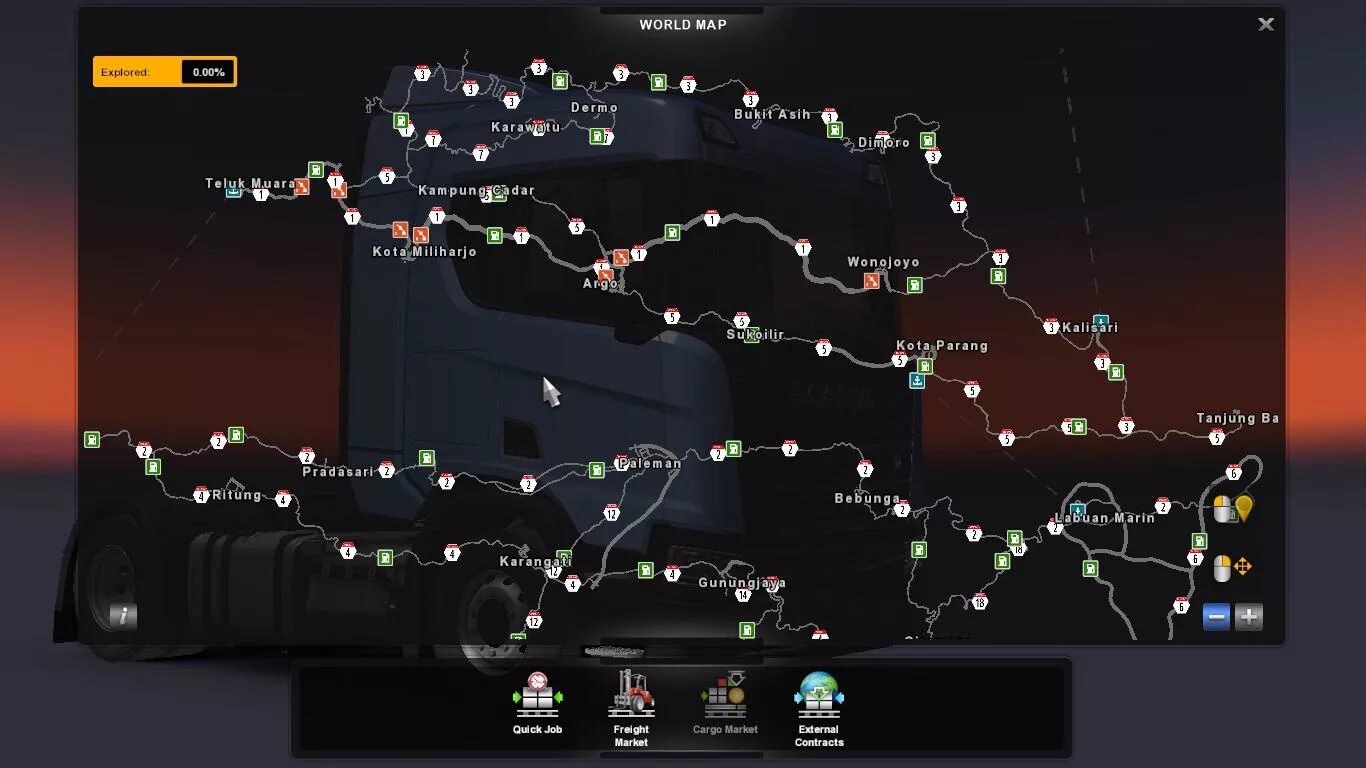Карта v2. Euro truck simulator 2 карта индонезии. euro truck simulator (2019) карта. етс 2 карта 2019. pj indo map ets 2.