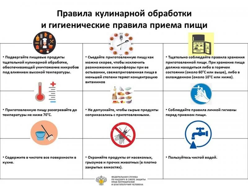 Правила приема пищи. Санитарные требования при обработке пищи. Гигиенические правила приема пищи. Правила кулинарной обработки.