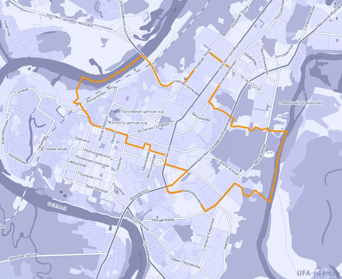Уровень белой в районе уфы. Советский район Уфы на карте. Советский район Уфа. Границы советского района Уфы. Границы районов Уфы.