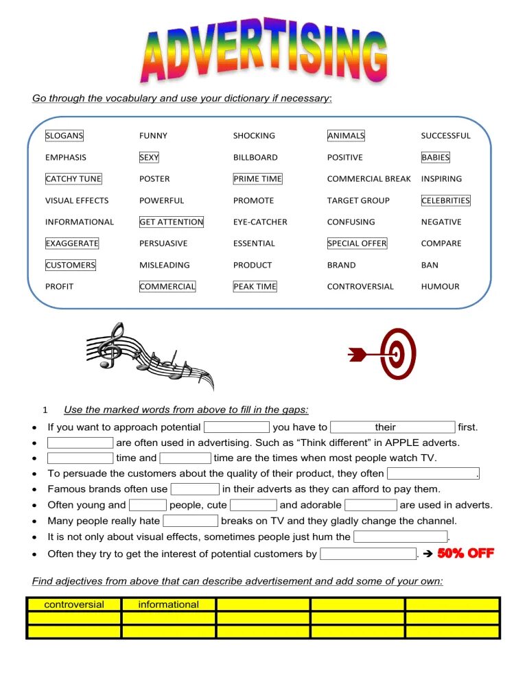 Advertising Vocabulary. Advertisement Worksheets. Vocabulary for advertising. Advertising Vocabulary Worksheet. Use a dictionary if necessary