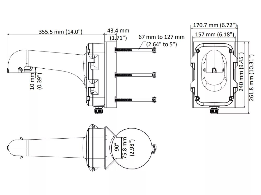 Box pole. Кронштейн DS-1604zj-Box-Pole. DS-1604zj-Pole. Hikvision DS-1604zj-Pole. DS-1604zj-Box-Pole.