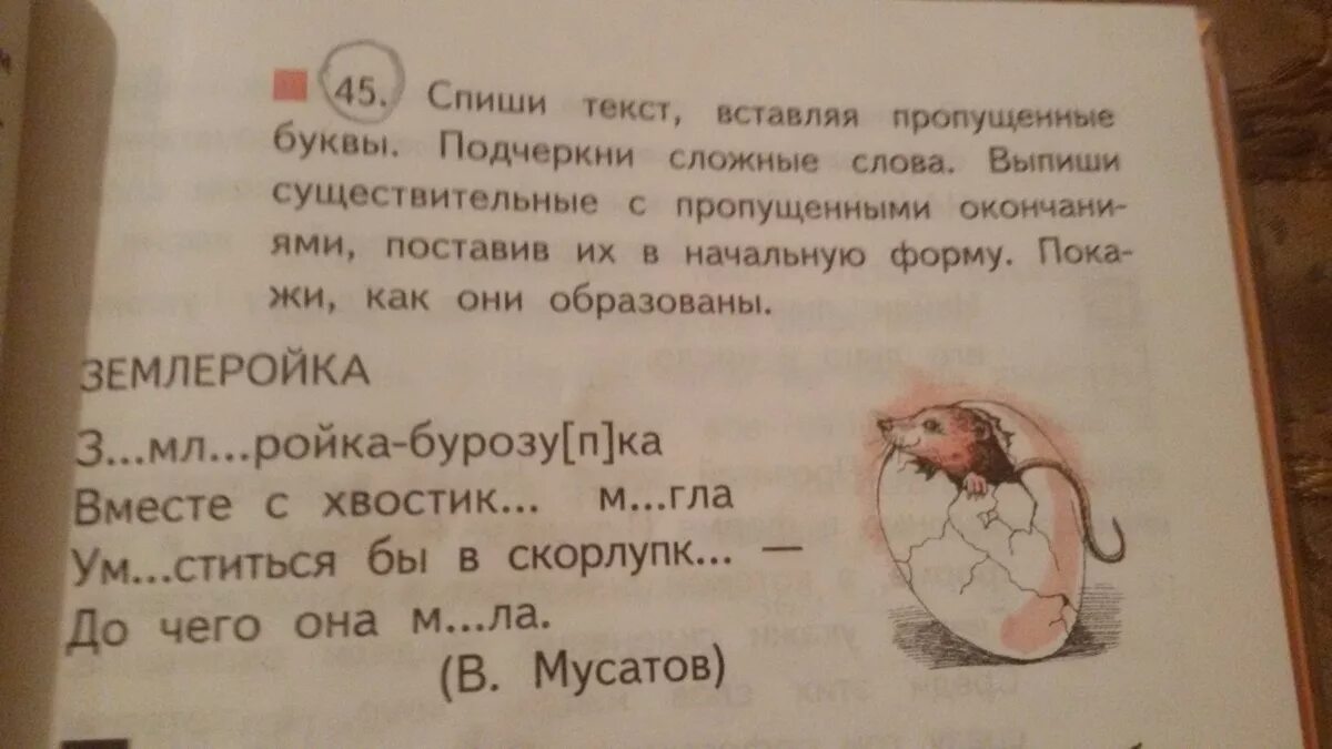 Спишите подчеркните слова с приставкой. Как образовано слово землеройка. План рассказа землеройка ответ по родному русскому языку. Предложение со словом землеройка мини предложение. Слова с окончаниями ями.