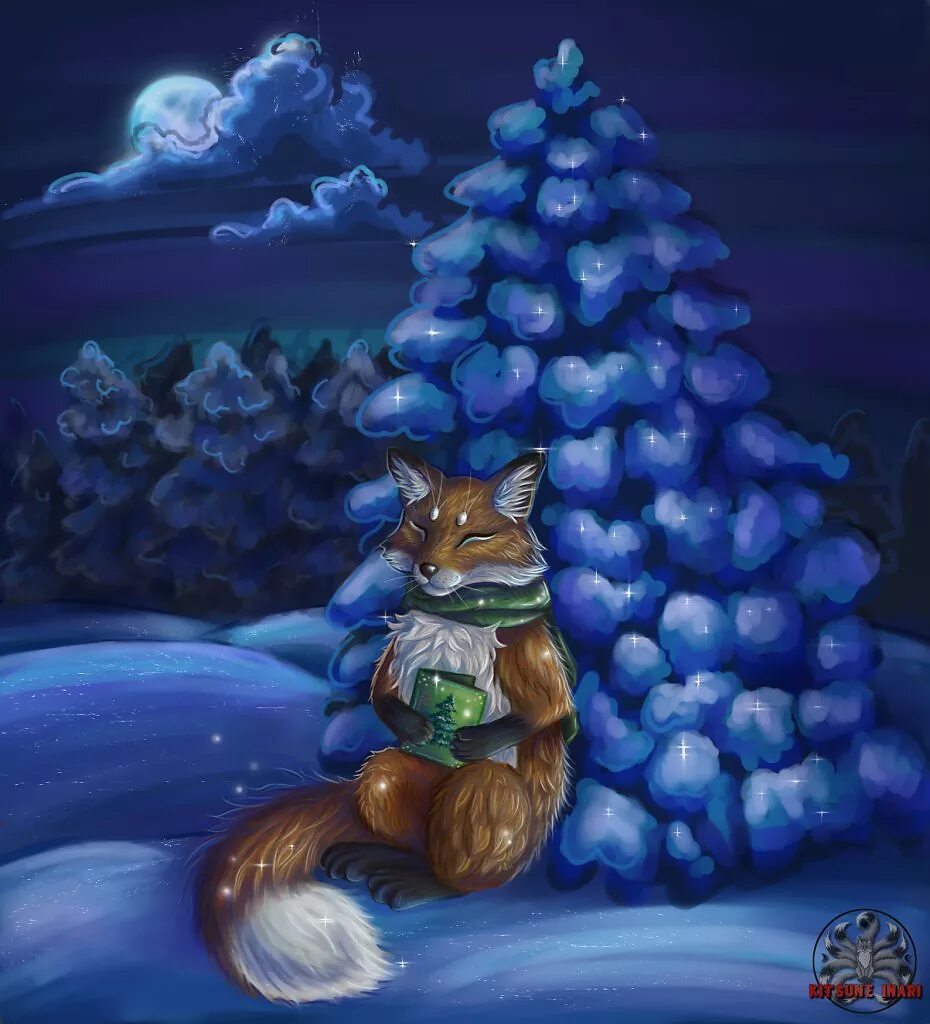 новогодний лисенок. лиса джунипер новый год. Fox new year. новогодняя лисичка. Tanidareal fox.