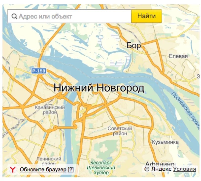 Нижний Новгород на карте. Нижний новгородина карте.