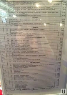 Меню столовых москвы