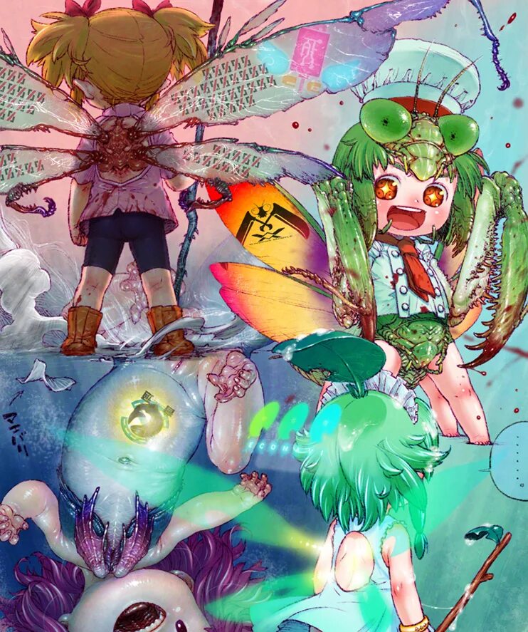 Plant girls insect invasion. Monster girl насекомые. Монстер герл насекомое.