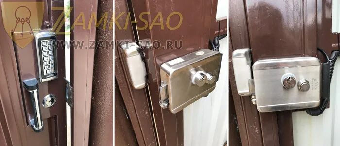 Как правильно установить замок на дверь. Замок врезной в калитку евроштакетника. замок калитки lc 100. электромеханический замок на калитку из металлоштакетника. накладной электромеханический замок на калитку.