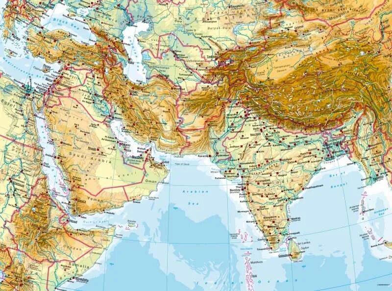 Физическая карта Юго Западной Азии. Рельеф зарубежной Азии карта. Юго-Западная Азия физическая карта карта. Атлас Юго Западной Азии. Средиземноморье это азия