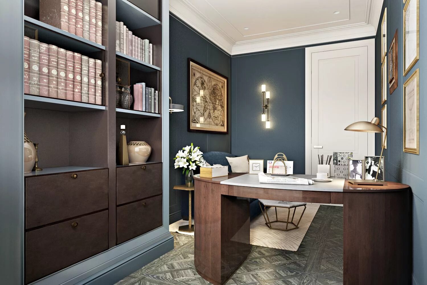 Cabinet interior design / Royal Classic by V. Concept studio Дизайн дома, Дизайн