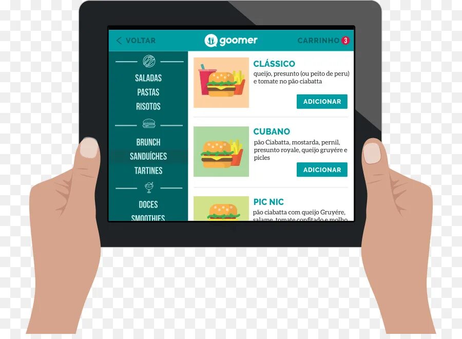 Menu на компьютере