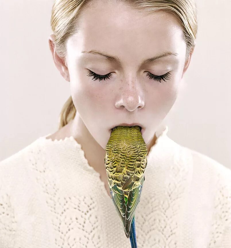Girl swallow