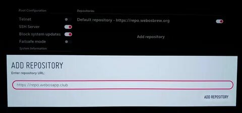 Репозитории для webos