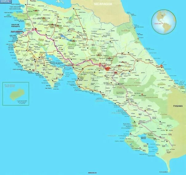Карта Панамы